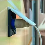 motorhome being powered by mains socket